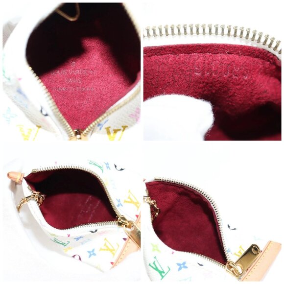 LOUIS VUITTON Monogram Multicolor Berlango Coin Purse White M58028 Auth 137390V - Picture 15 of 16